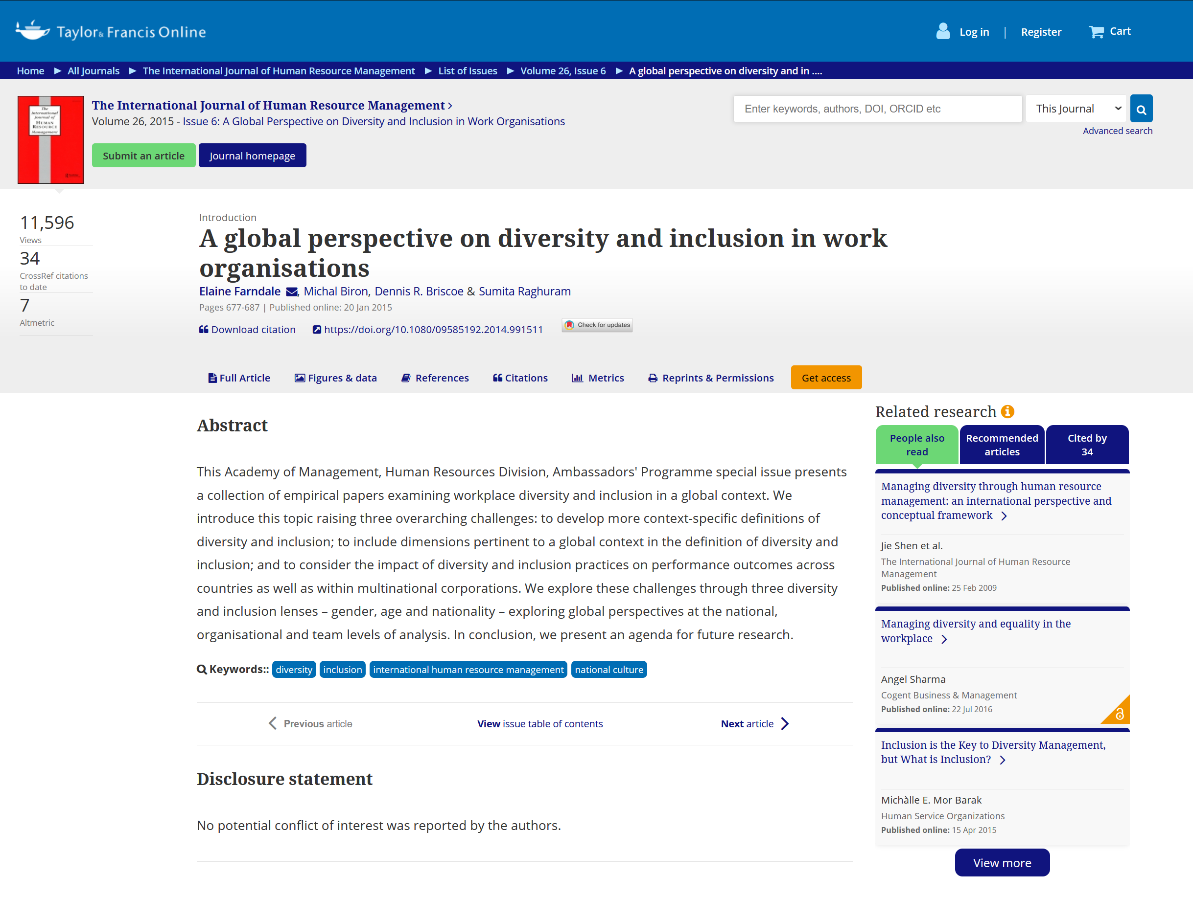 a global perspective on diversity and inclusion in work organisations A global perspective on diversity and inclusion in work organisations A global perspective on diversity and inclusion in work organisations capa